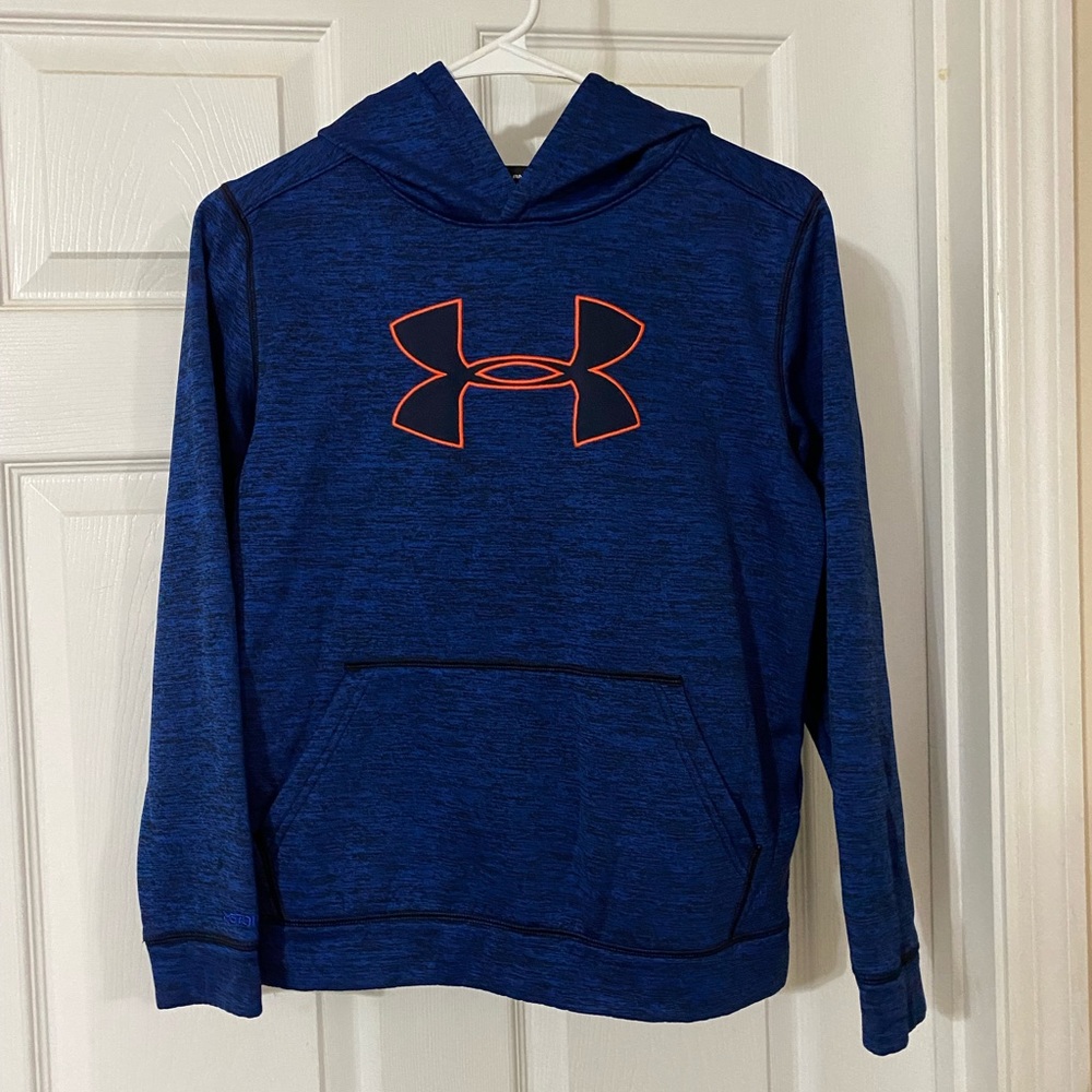 Under Armour Boy’s L Hoodie Blue and Orange